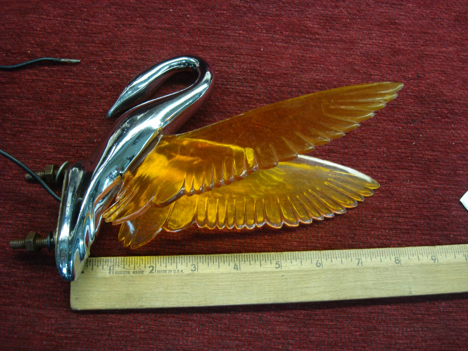 ANTIQUE PACKARD ILLUMINATED SWAN HOOD ORNAMENT - NICE! - Federal Coin