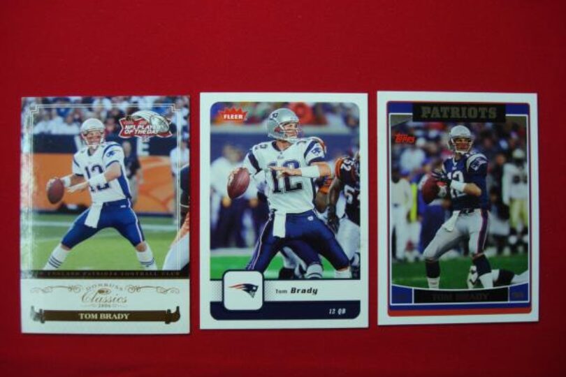 TOM BRADY 3 CARD LOT ALL 2006 NEW ENGLAND PATRIOTS