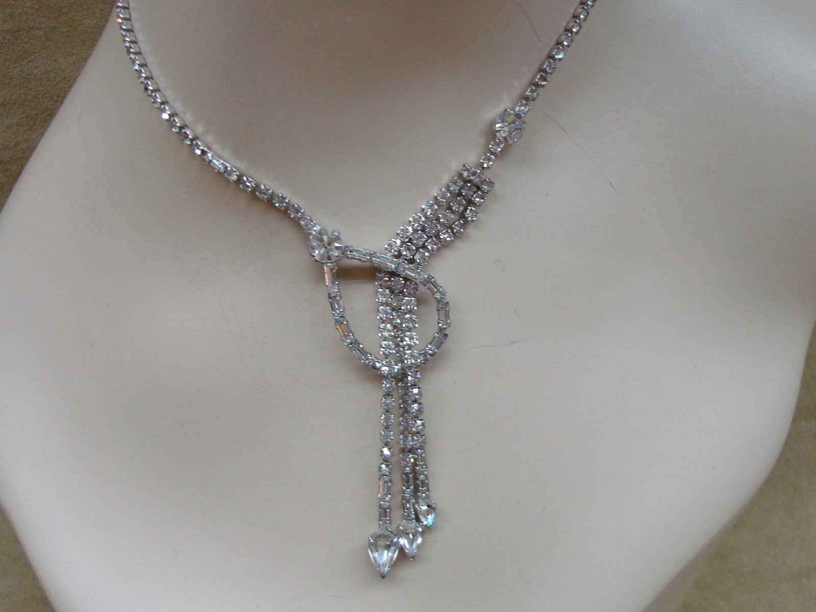 BEAUTIFUL JOAN COLLINS STERLING BRILLIANT RHINESTONE NECKLACE ...